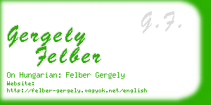 gergely felber business card